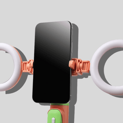 عصا سيلفي ذكية 4 في 1 مع ترايبود، إضاءة LED + ريموت تحكم عن بعد بلوتوث (JC18H)