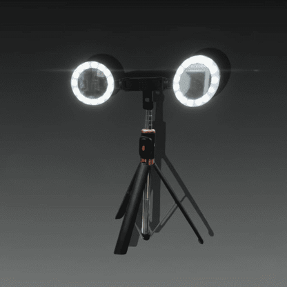 عصا سيلفي ذكية 4 في 1 مع ترايبود، إضاءة LED + ريموت تحكم عن بعد بلوتوث (JC18H)